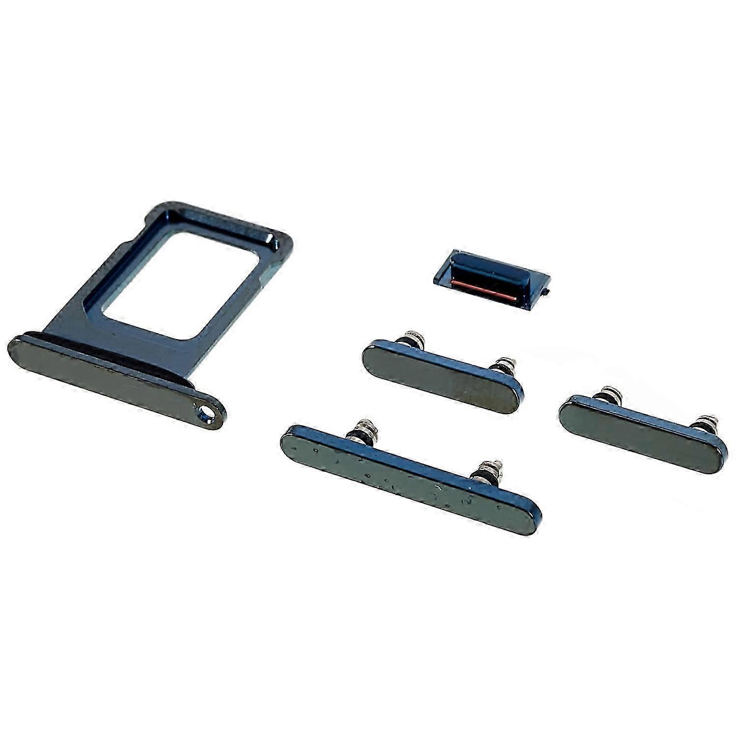 Compatible with iPhone 13 Pro Max 6.7 inch OEM 5-in-1 Side Buttons Set (Single SIM Card Tray