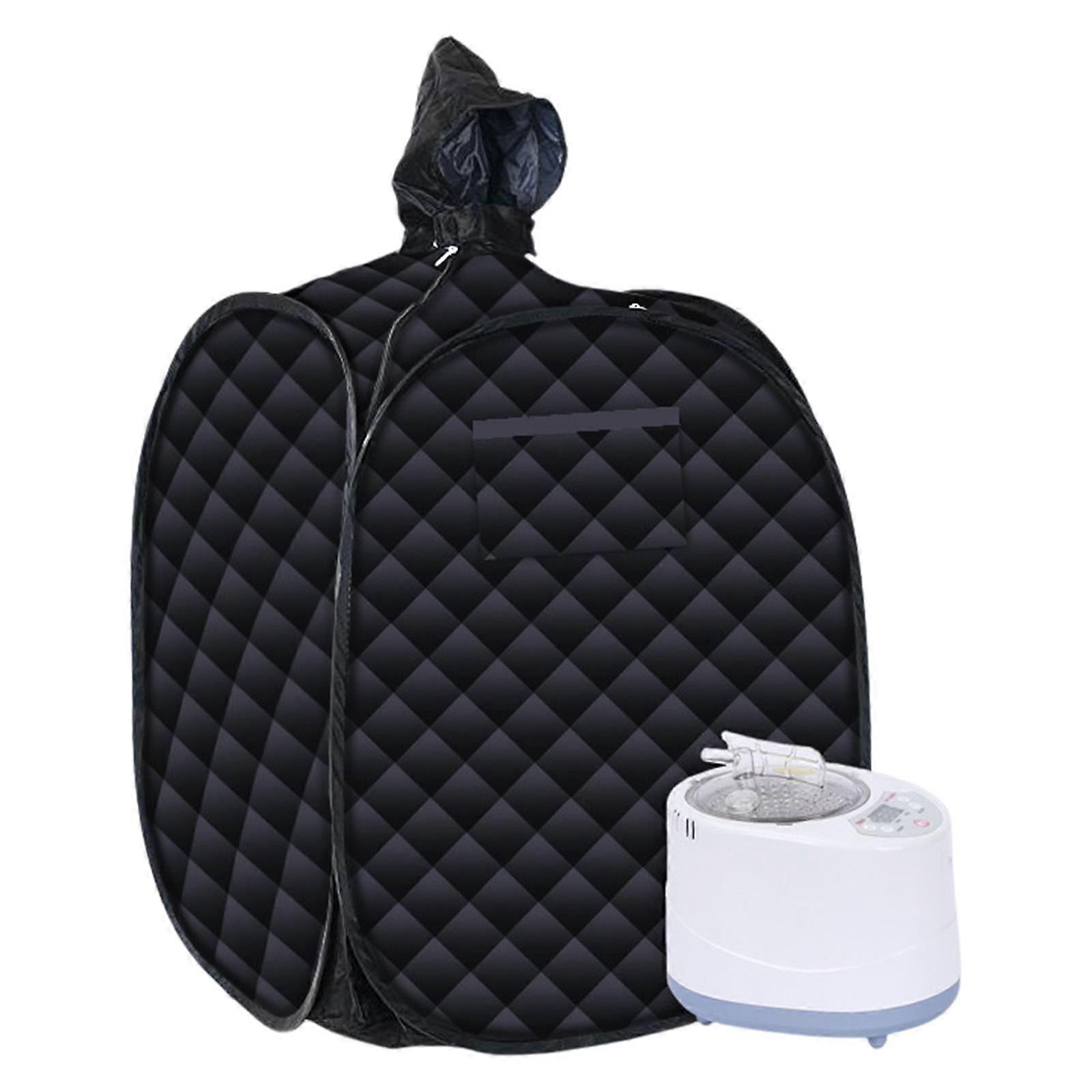 אוהל סאונה קיטור מתקפל תקע ארה"ב חדר סאונה ספא לנסיעות מתנה במלון שחור