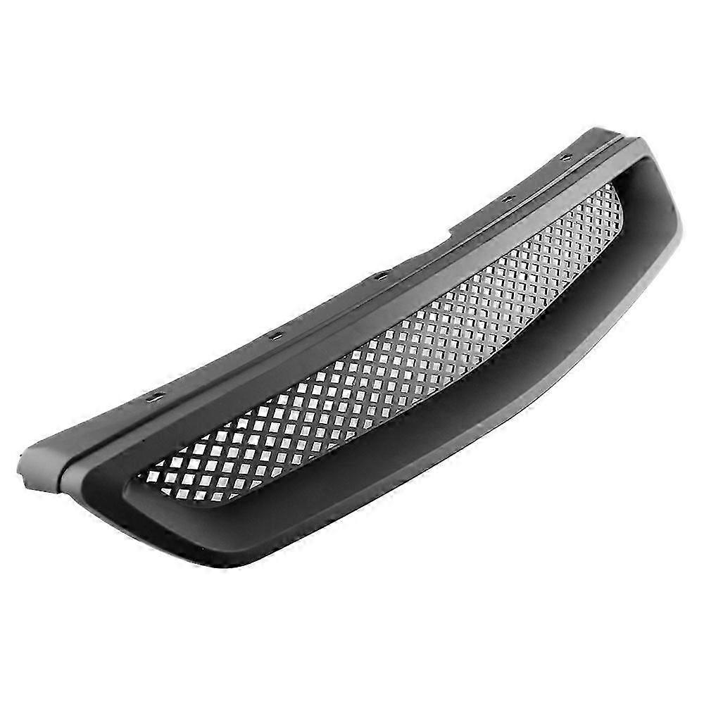 Matte Balck Front Engine Hood Mesh Grille Bumper Racing Grille suitable for EK DX EX LX Type R 1999-2000