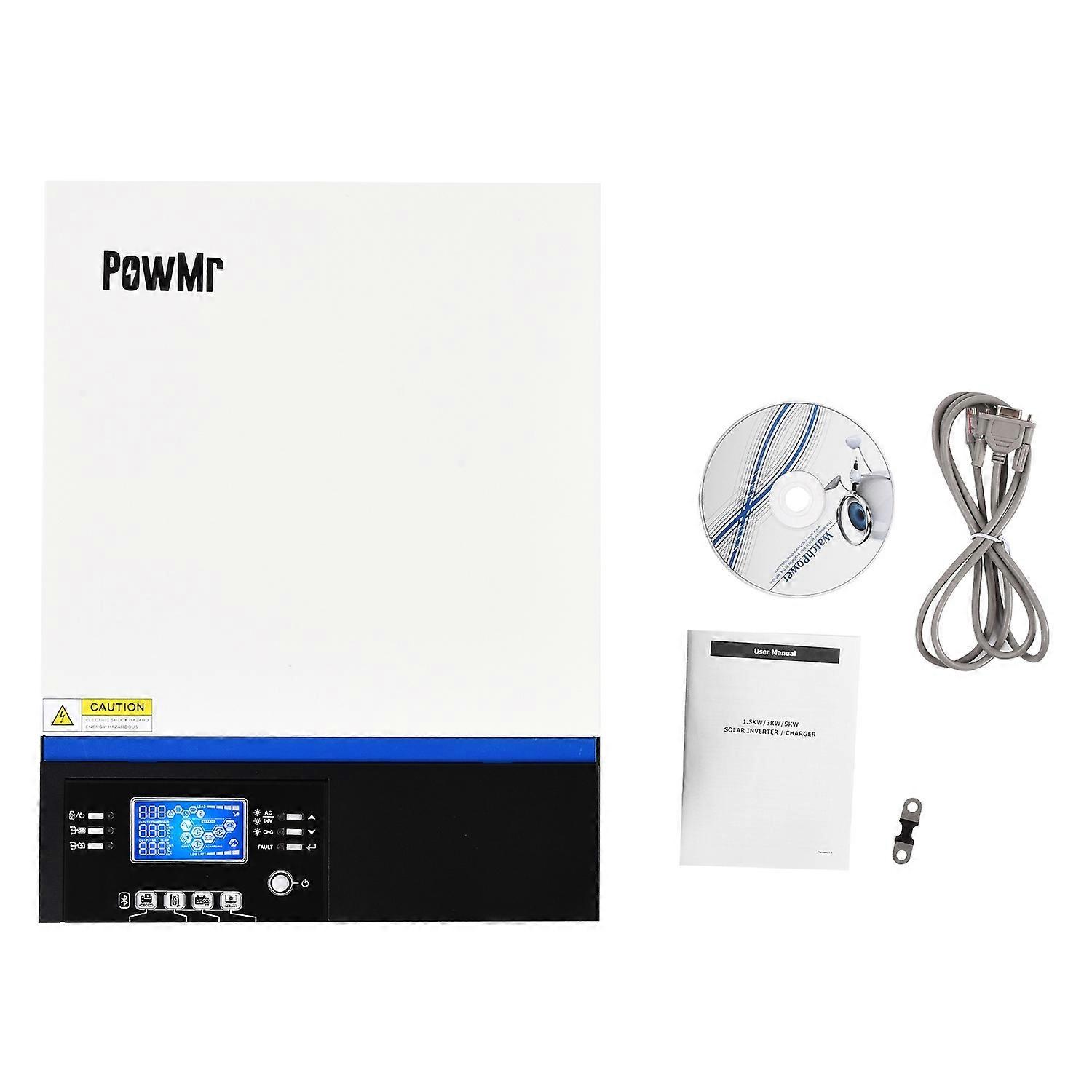PowMr Solar Inverter Charger Off Grid Hybrid Controller Bluetooth USB MPPT 3000W 80A 230VAC