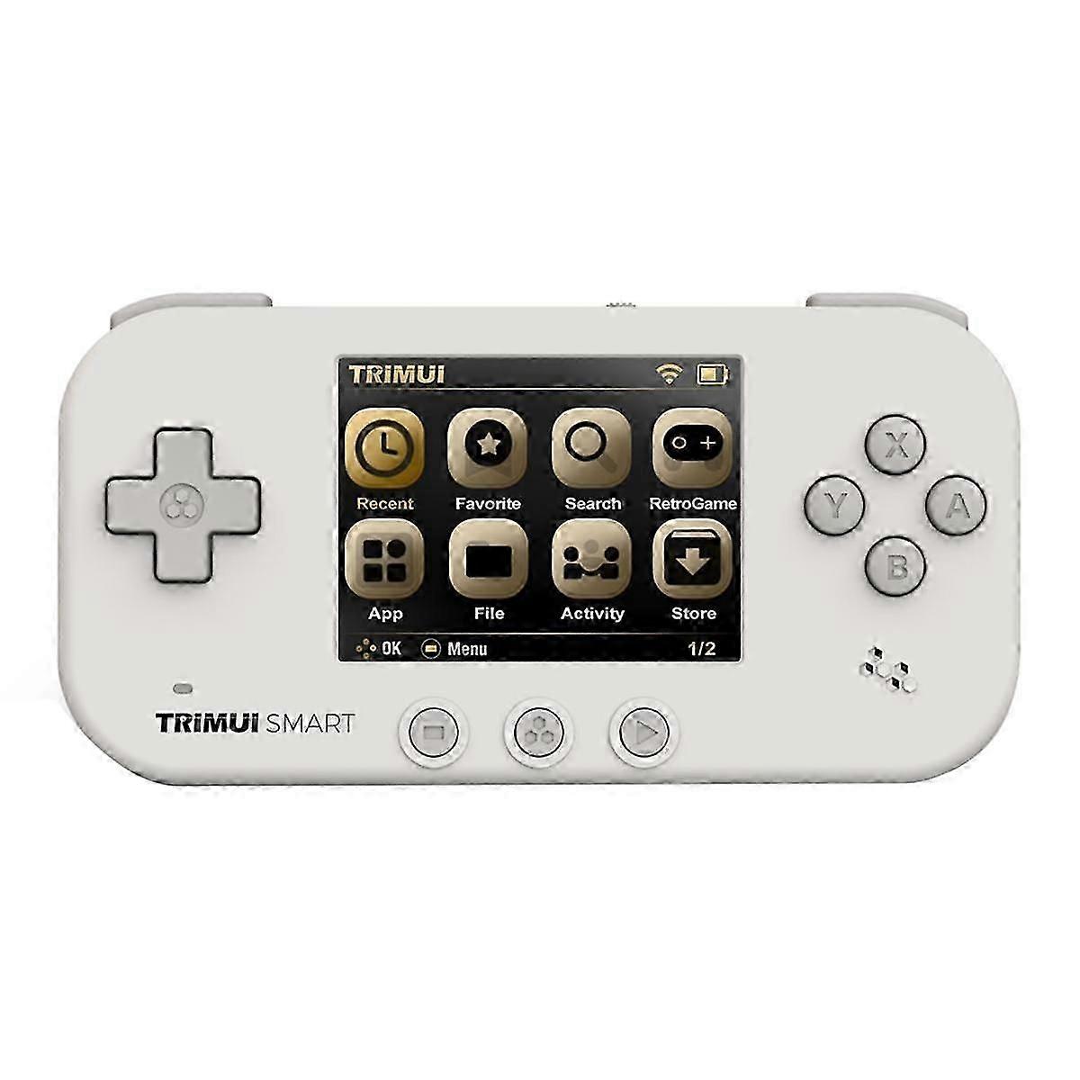 Slimme Gameconsole voor Ampown Matching 2.4inch Ips-scherm Open Source Retro Handheld Wifi versus Handheld Game Console, wit