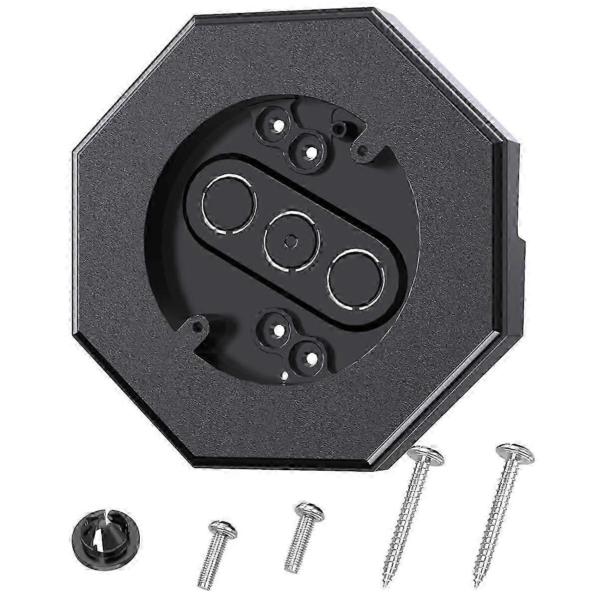 Octagon Siding Mounting Kit, 8141 Vertical Siding Lamps Mounting Plate Siding Light Blocks For 1/2inch Lap Siding Black
