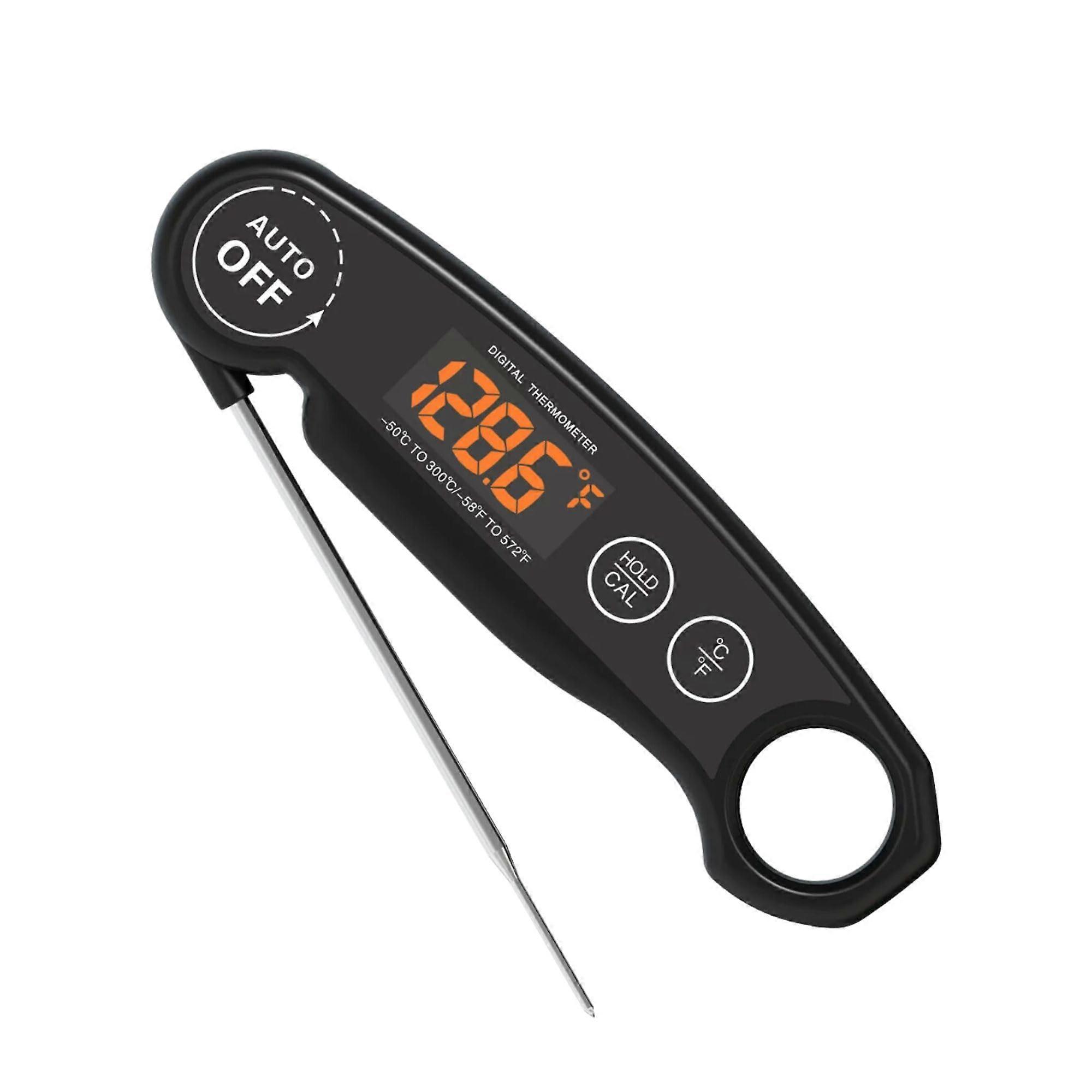 Meat Thermometer, Instant Read Digital Cooking Thermometer with Foldable Probe for BBQ, Grilling, and Roasting