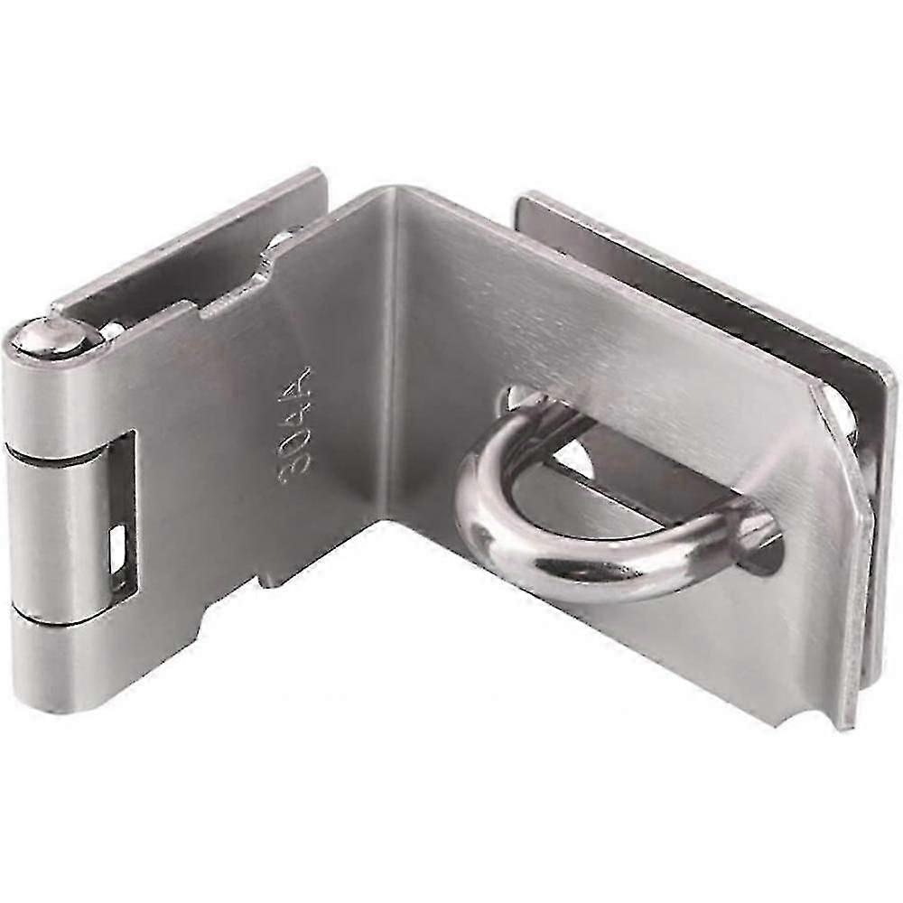 Door Hasp Latch 90 Degree, Stainless Steel Safety Right Angle Padlock Hasp Locking Latch Security Door Clasp Hasp Lock Latch NCK