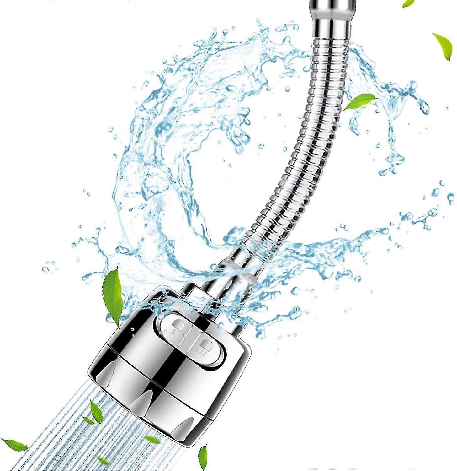 Moveable Kitchen Faucet Aerator Sink Tap 360 Swivel Faucet Sprayer Head Attachment,water Saving Anti-splash Tap Head Sink Faucet With Long Flexible St