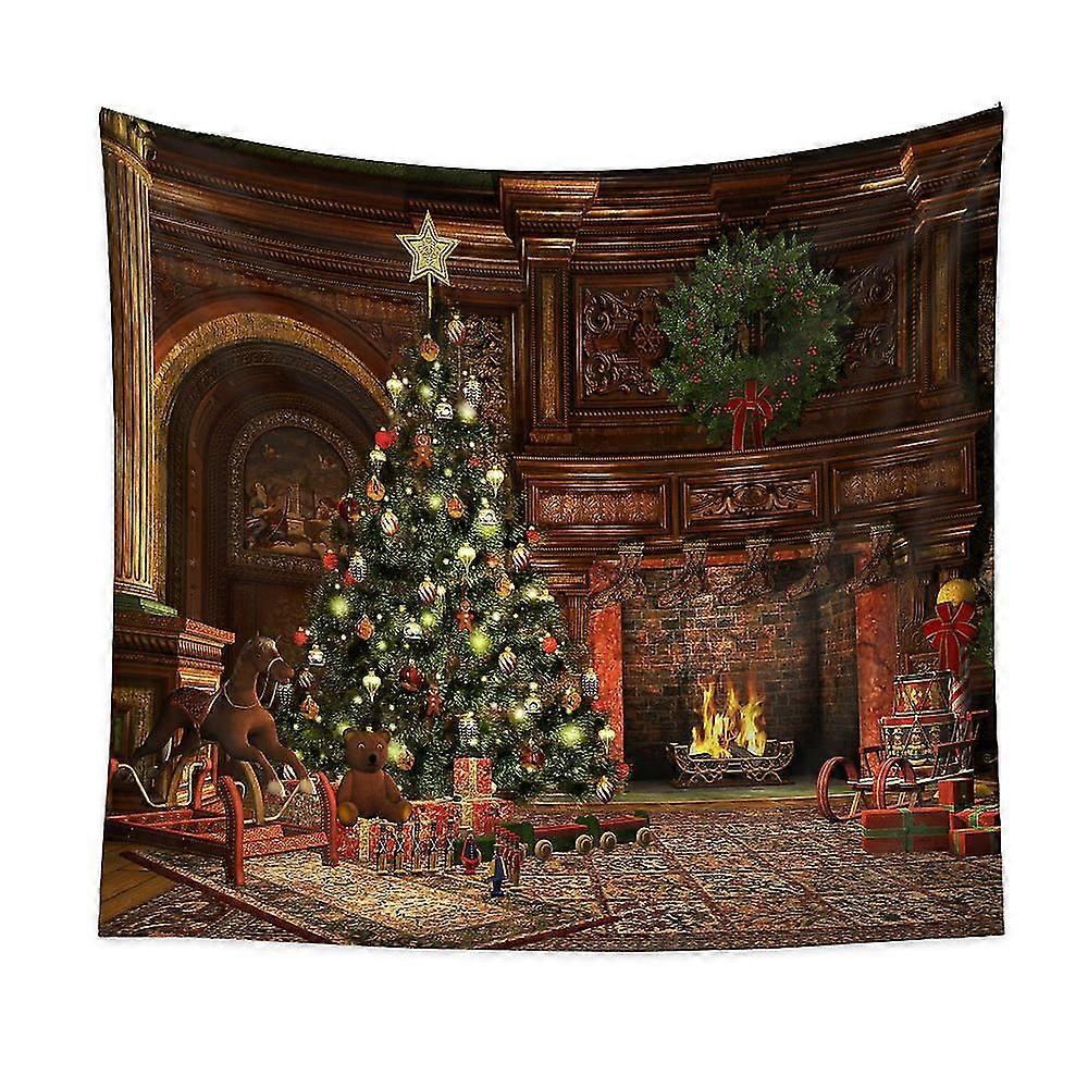 Jul tema Tapestrychristmas Design Liten vägghängande gobeläng väggfilt för sovrum sovsal vardagsrum
