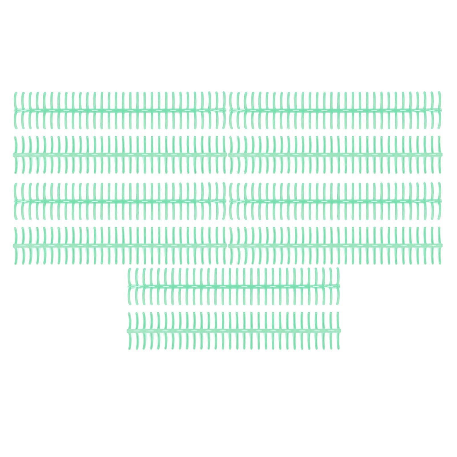 10PCS Plastic Binding Spines 19mm 30 Rings Comb Binder Compatible with A4 B5 A5 Paper Size 150 Sheets Capacity Green