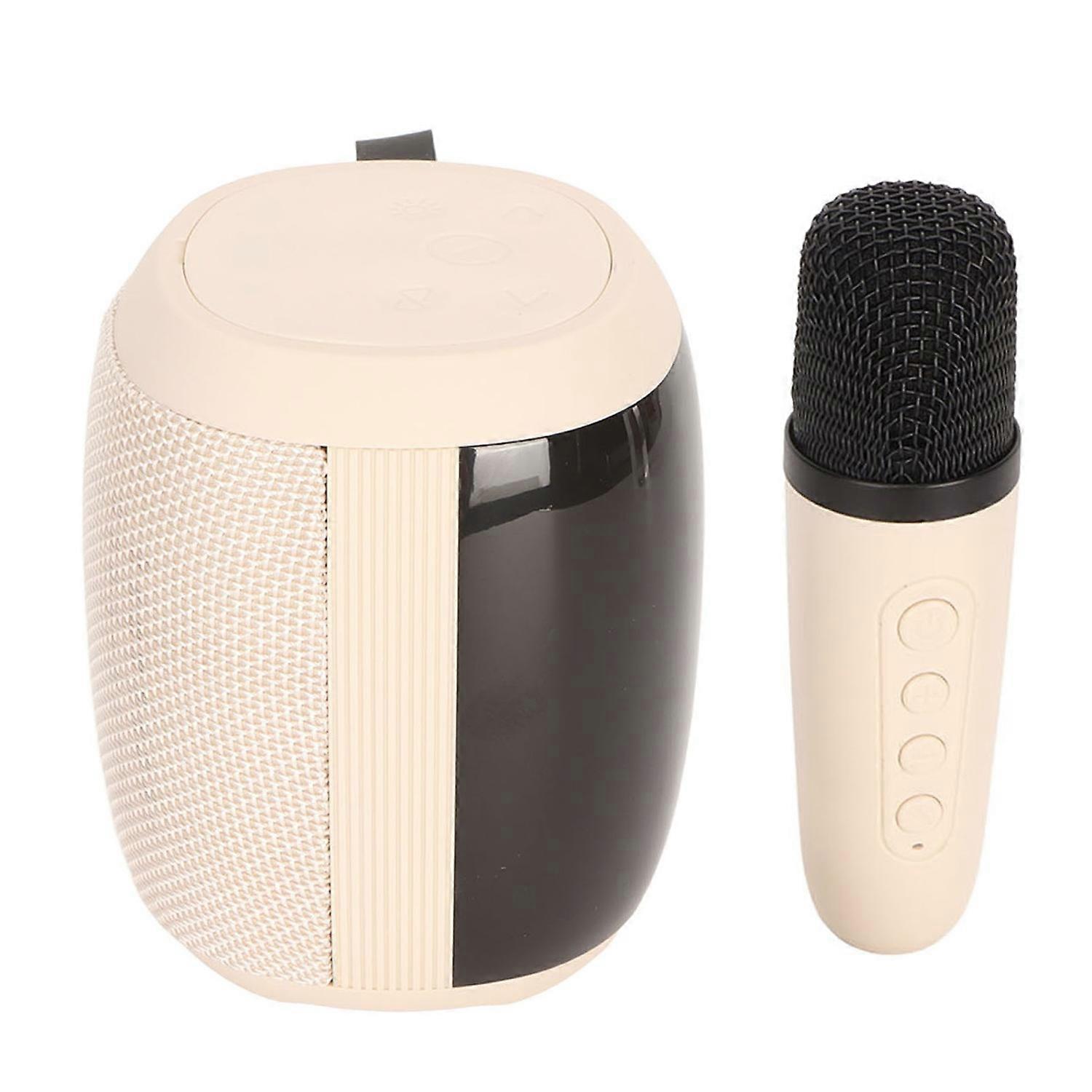 Microphone Bluetooth Speaker RGB Light Mini Karaoke Machine with Single Microphone for Household Par