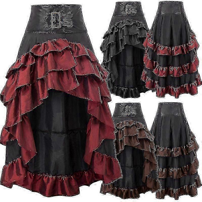 Falda Larga Vintage Medieval Falda Irregular SZZK
