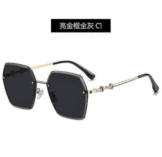 Nytt utlopp Dam Rimless Solglasögon Mode Avancerade Glasögon