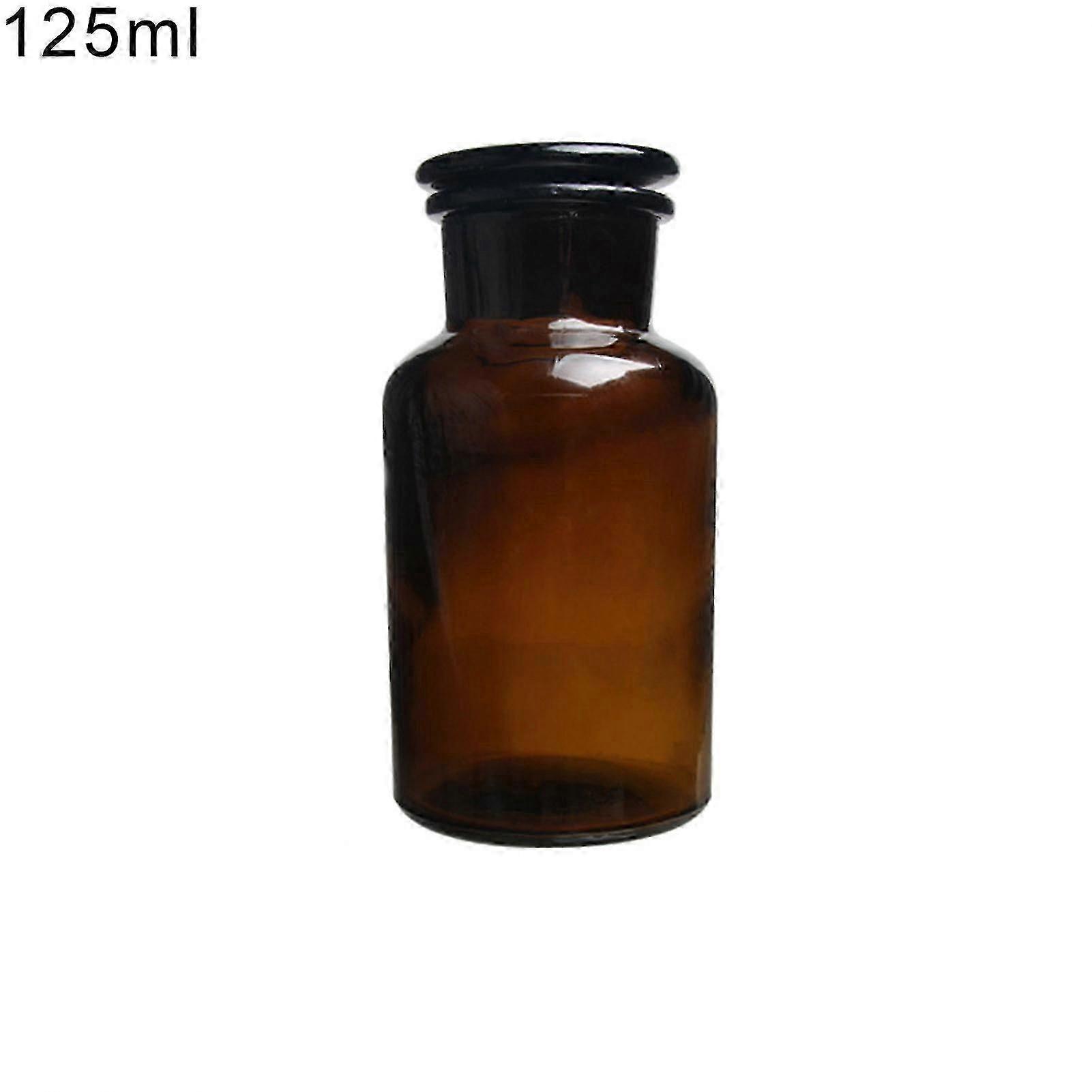 30/60/125/250/500ml Marron Réactif à large bouche Flacon Pot de stockage Fournitures de laboratoire Jikaix