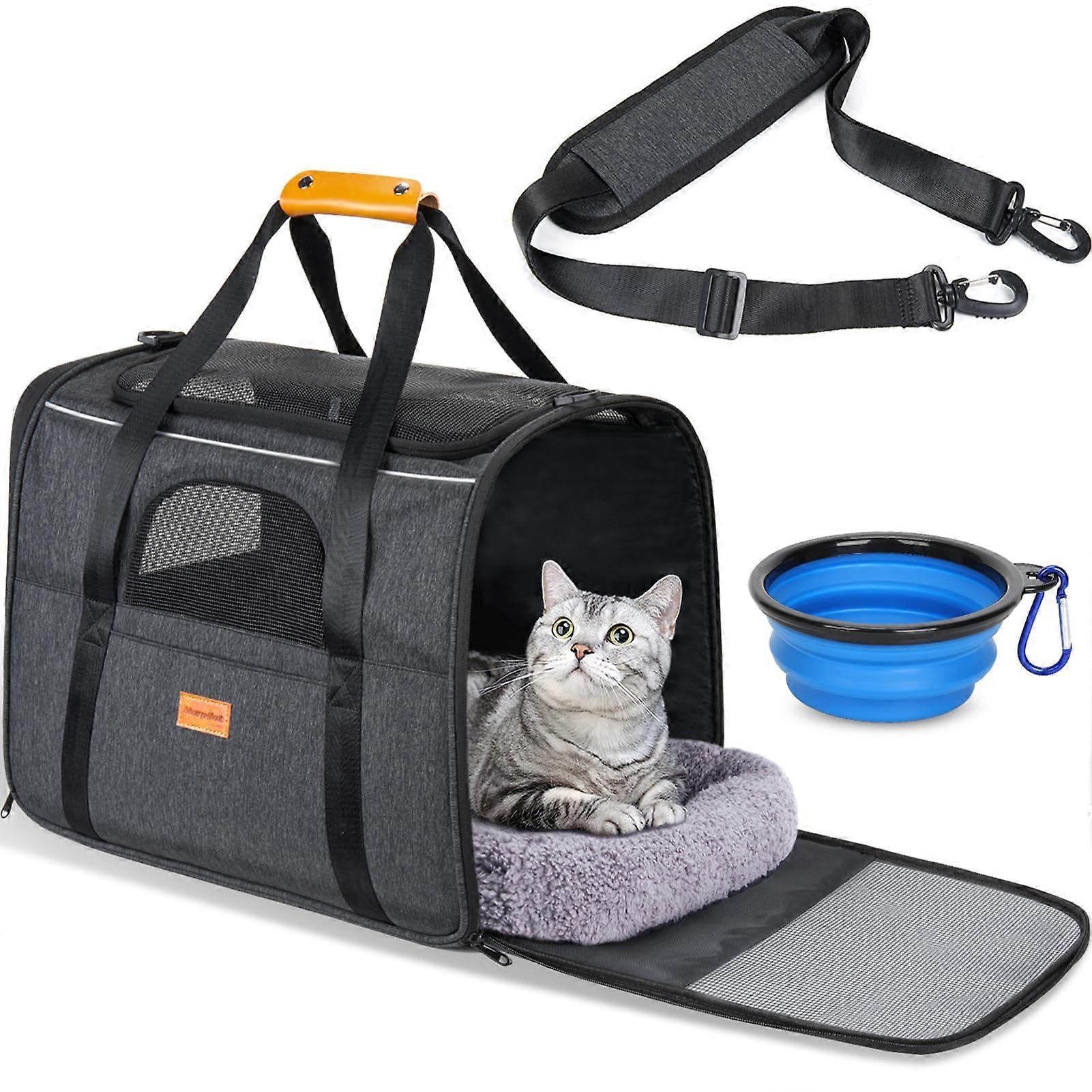 Soft-Sided Cat Carrier for Medium to Large Cats, Airline Approved, Durable Fabric, Comfortable Design, Easy Access