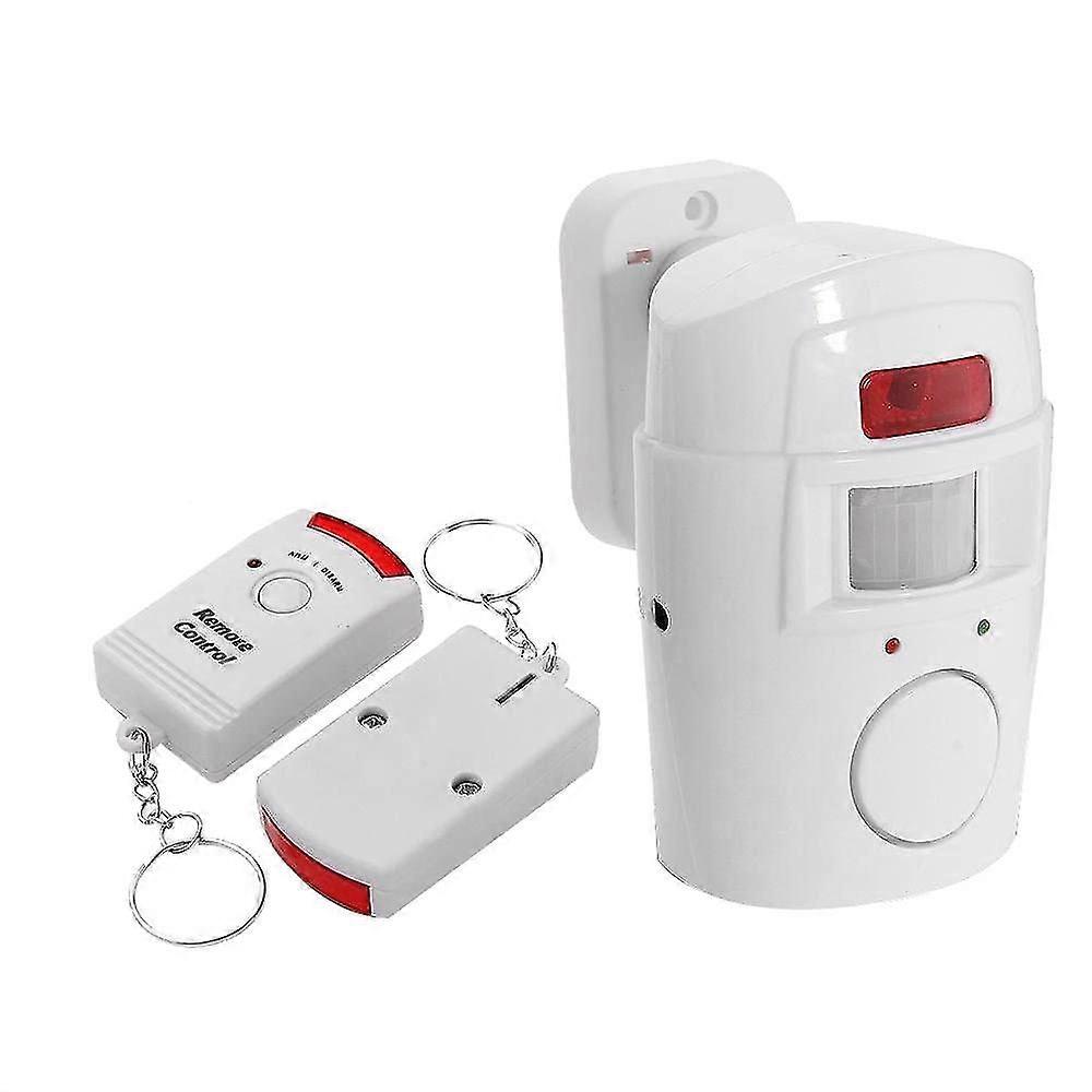 Infrared Motion Sensor Alarm - Burglar Alarm with 2 Remote Controls, Suitable /Garages/Shops