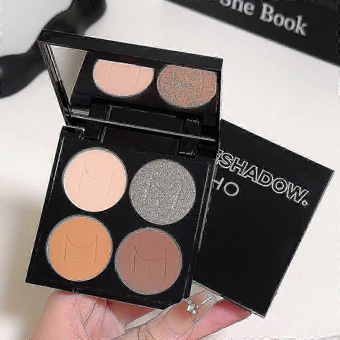 high quality4 Colors Eyeshadow Makeup Palette, Highly Pigmented Natural Neutral Eye Shadow Palette with Mirror,Long Lasting,Waterproof,Blendable