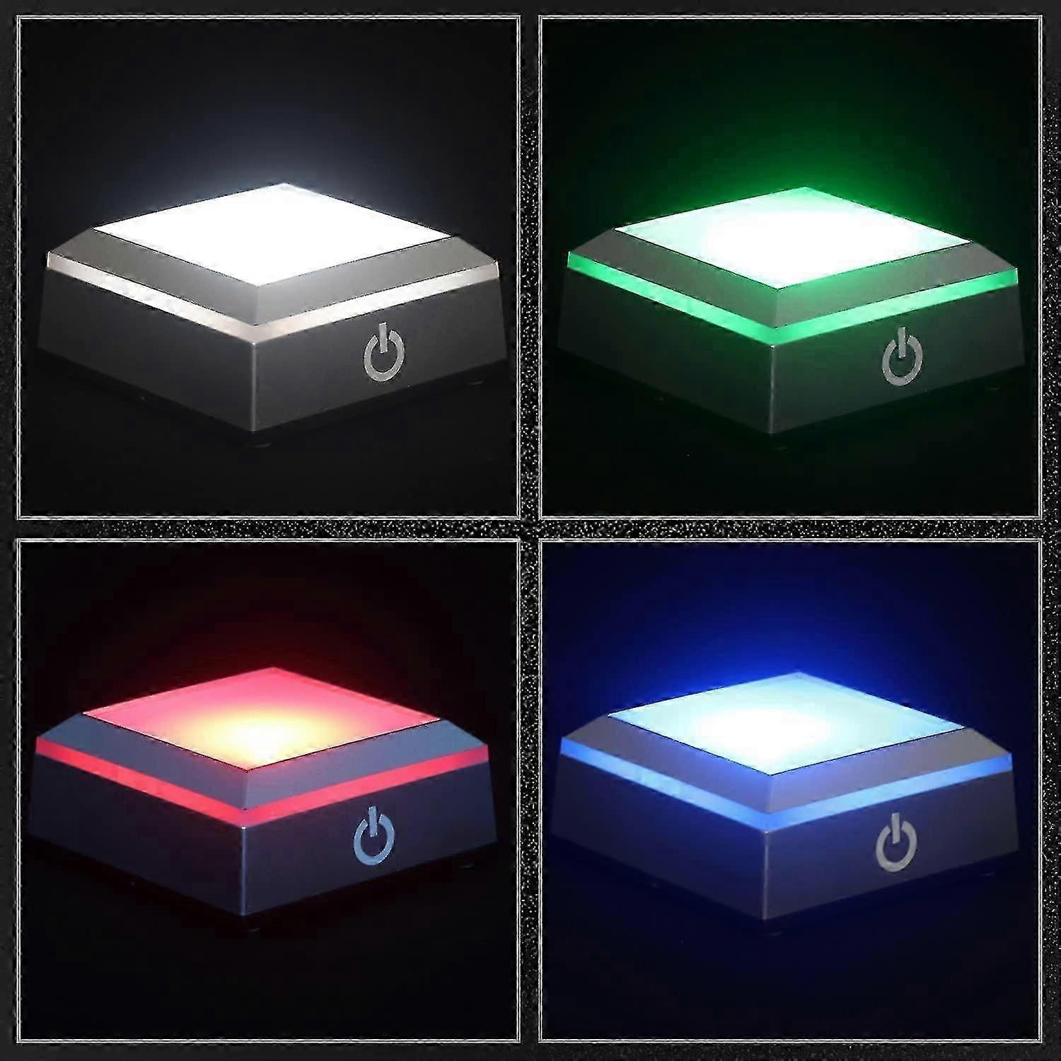 Led Light Base Show Stand Display Plate With Sensitive Touch Switch For 3d Laser Crystal Glass Art