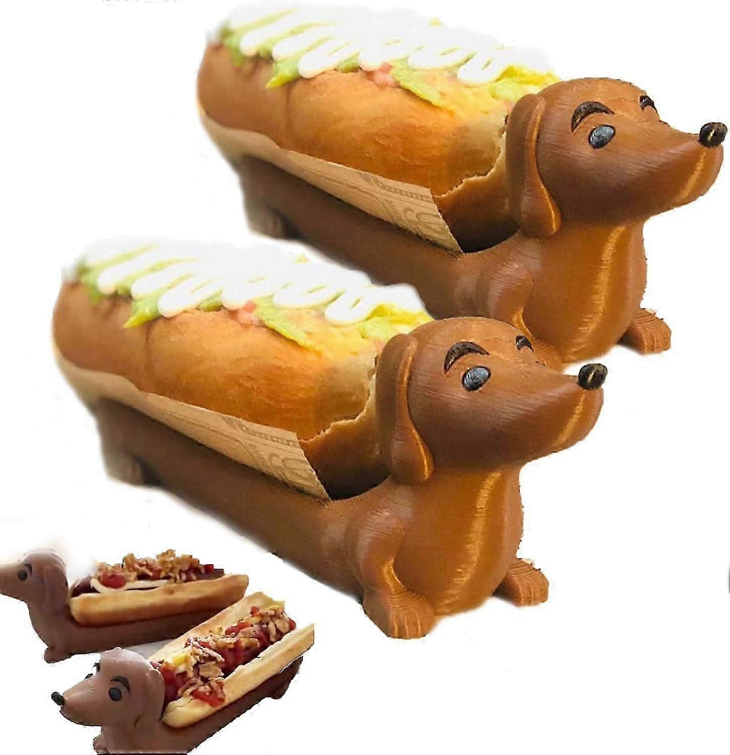 Plastic Dachshund Tray Cute Hot Dog Shaped Dish Reusable Decorative Funny Dog Dinner Plate