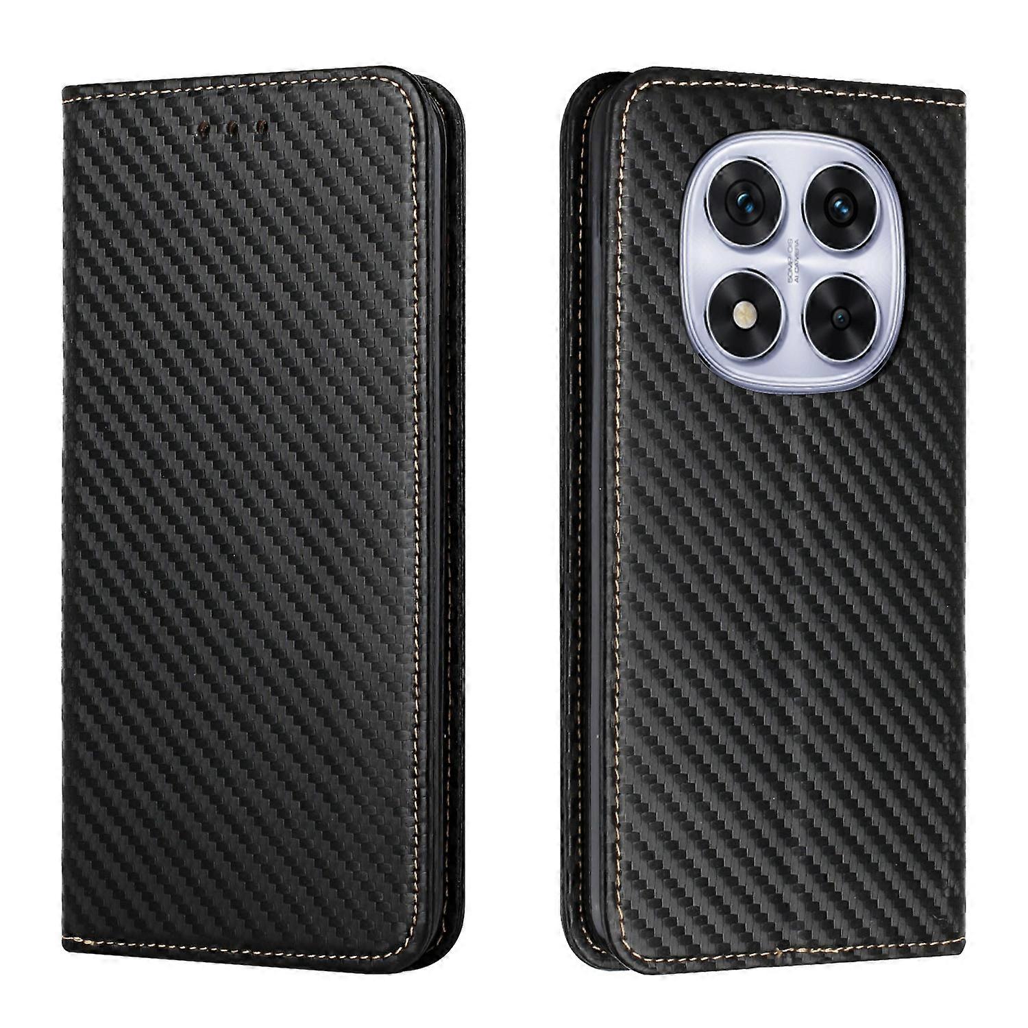 Carbon Fiber Texture Magnetic Flip Leather Phone Case