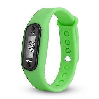 Step Count Activity Tracker Fitness Sport Watch Wrist Pedometer Lcd Adult Kid  green