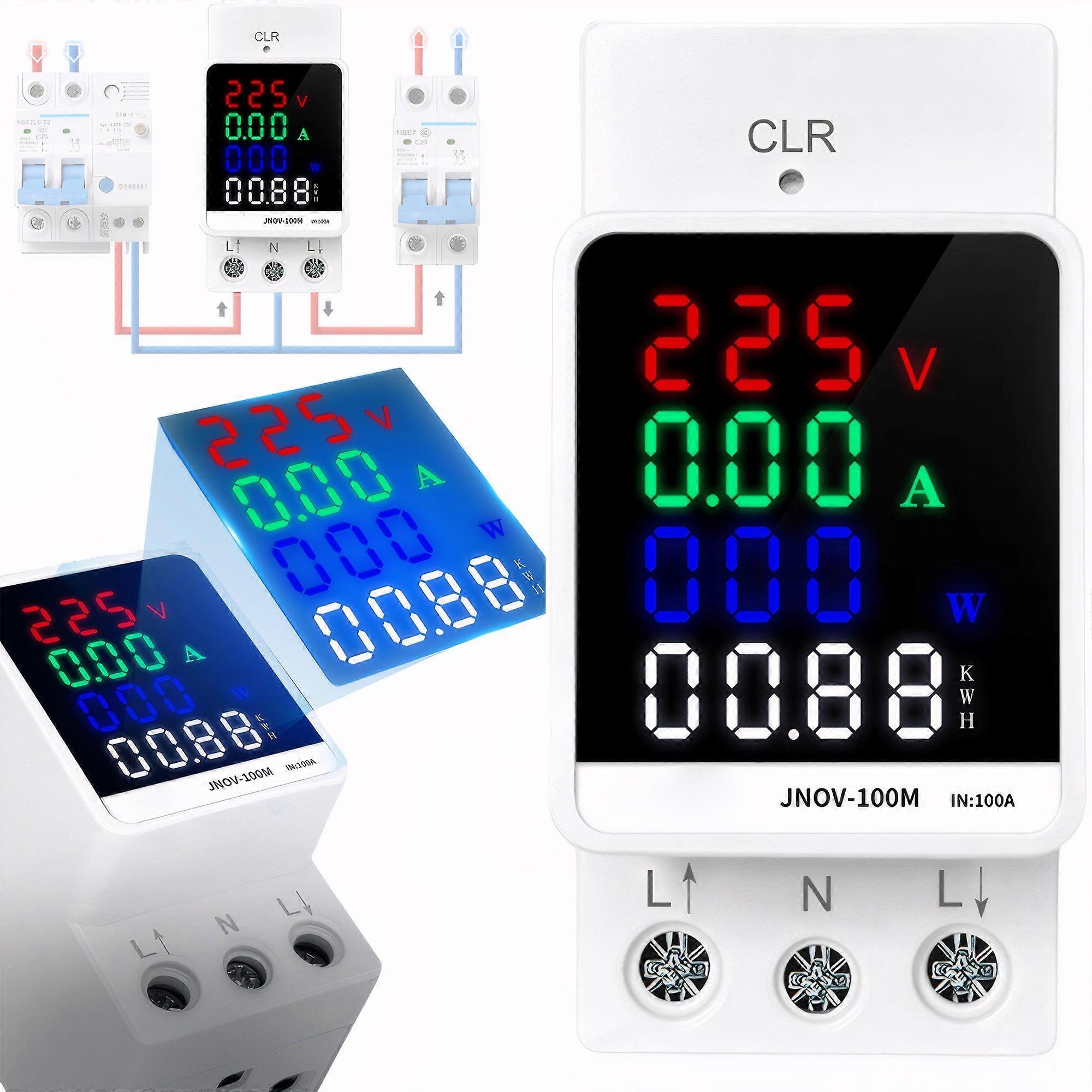 Single-phase electric meter, kilowatt-hour electric energy measurement, with zeroing function, voltage, current, power, electric quantity, color displ