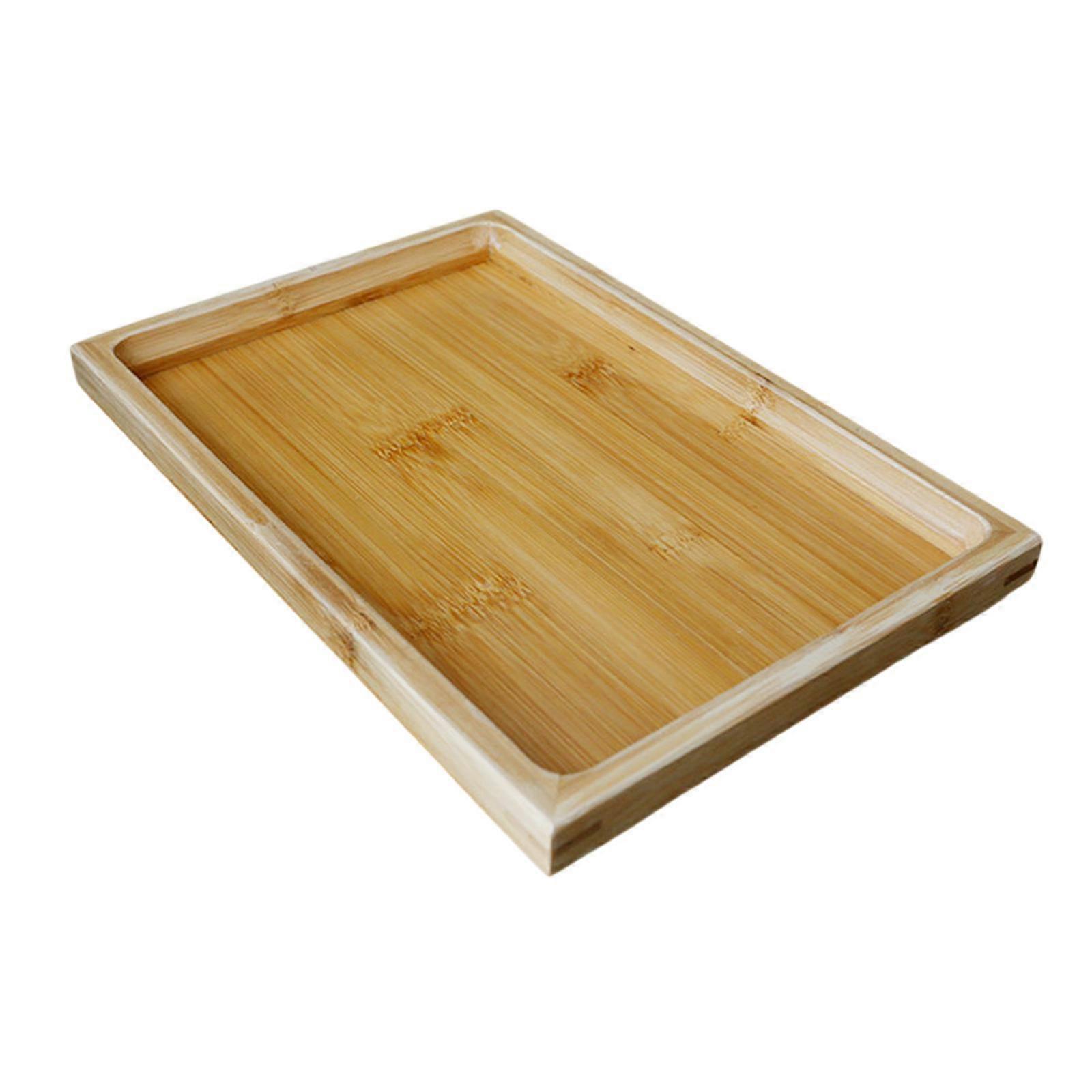 Rectangular Shape Wooden Serving Tray Home Decor Sharing for Patio Bathroom