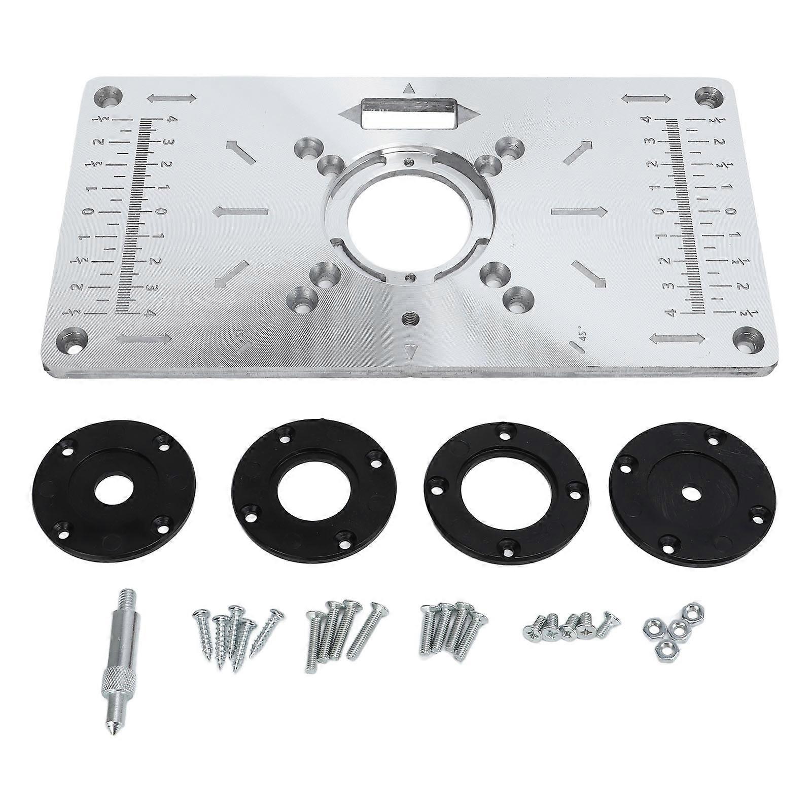 Trimming Machine Flip Board Multifunctional Aluminum Router Table Insert Plate for Woodworking
