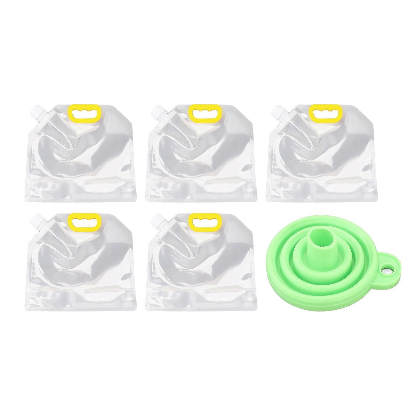5Pcs Grain Sealed Storage Bag Reusable Transparent Grain Storage Bag for Rice Cereals Flour Nuts 2kg