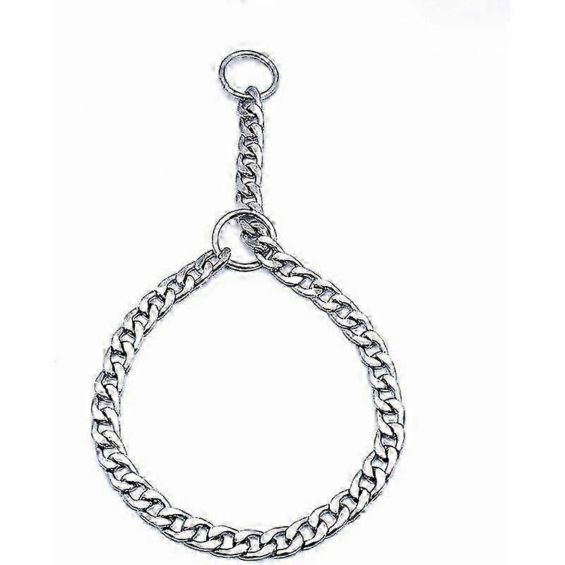 Solid Iron Dog Collar Adjustable Metal Chain Large Pet Training Collar