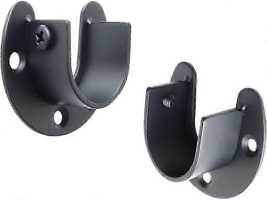 1 Pair Black U Shaped Rod Bracket