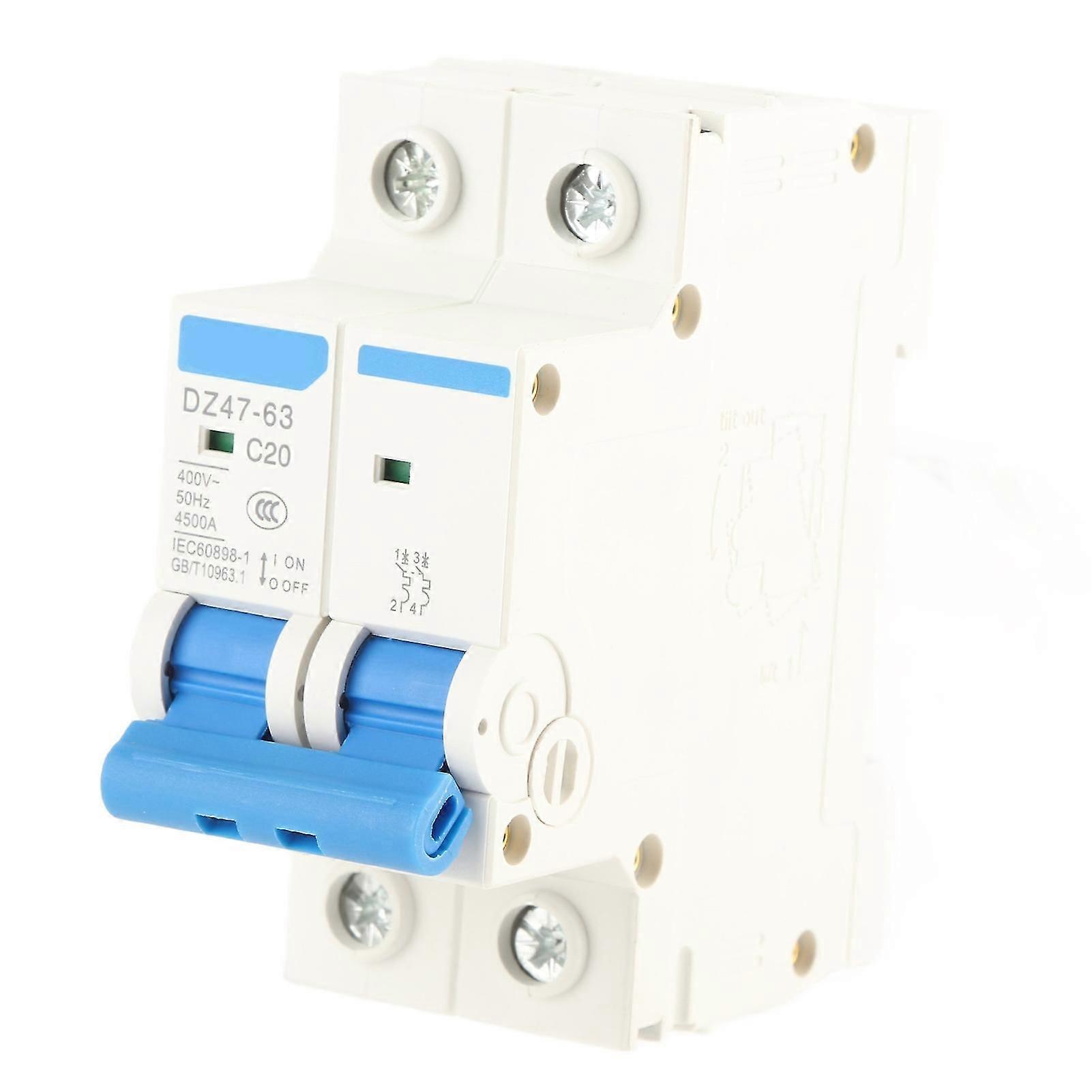 DZ47?63 2 P Mini Effektbryter Utkoblingsbryter 400VAC20A