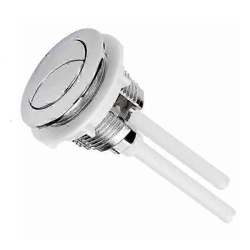 38mm ABS Single Piece Silver Toilet Tank Button