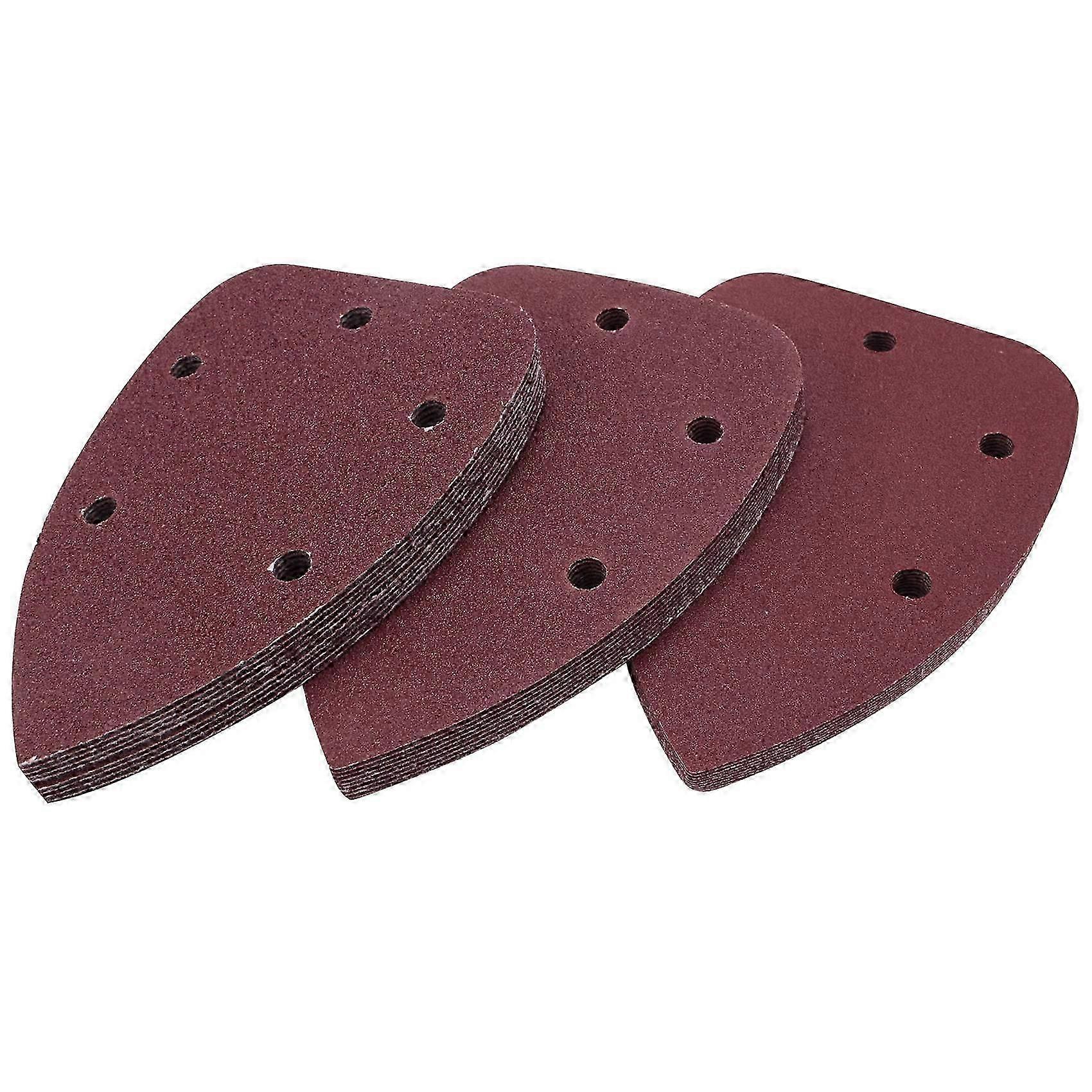 30Pcs 60+80+120 Grit Sanding Sheets Disk Sandpaper For Palm Sander