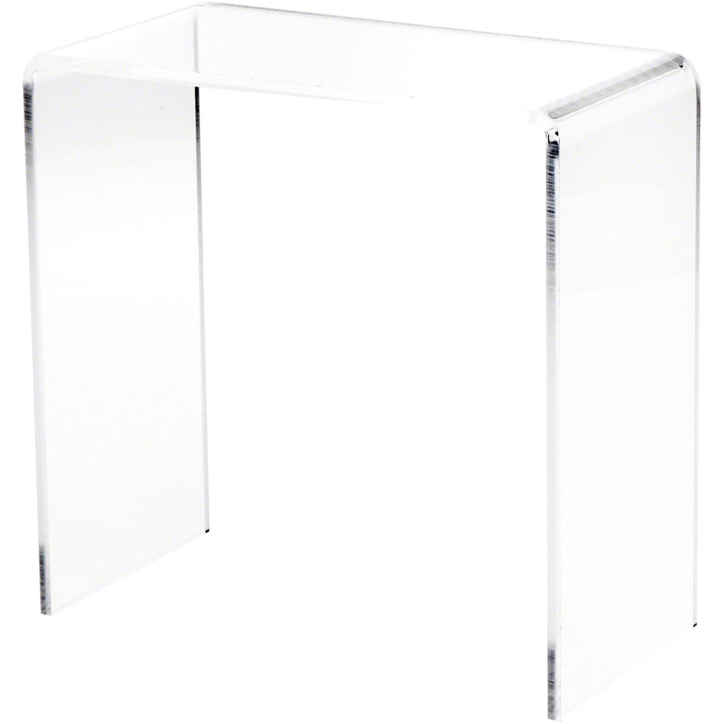 2 Pack Clear Acrylic Vertical Rectangular Display Riser 9' H x 9' W x 4.5' D