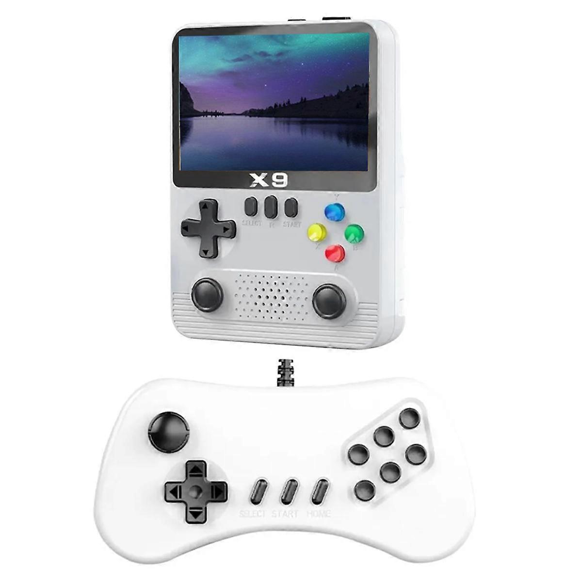 وحدة تحكم ألعاب محمولة X9، 10000+ لعبة، 3.5 بوصة، مشغلان، 2000 مللي أمبير/ساعة