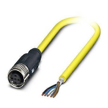1406149, Sensor/Actuator Cable Cordset, Str M12 F 5pos to Free end, 5 Wire 2m, PVC Yellow, SAC-5P- 2,0-542/M12FS SH BK