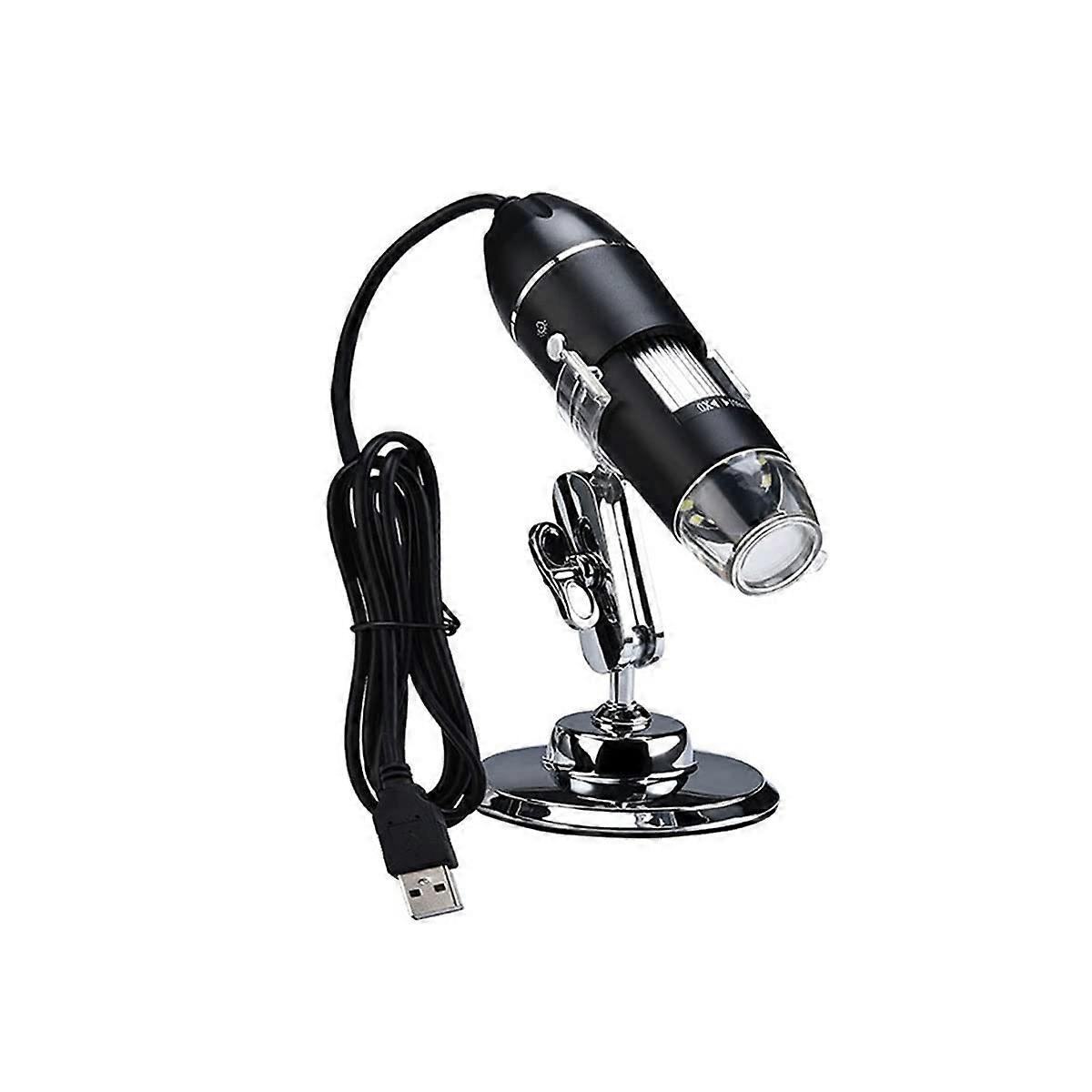 Microscope Kit 3 in 1 1600X 8 LED Handheld Digital Microscope Camera with Stand Microscope Lens Adapter