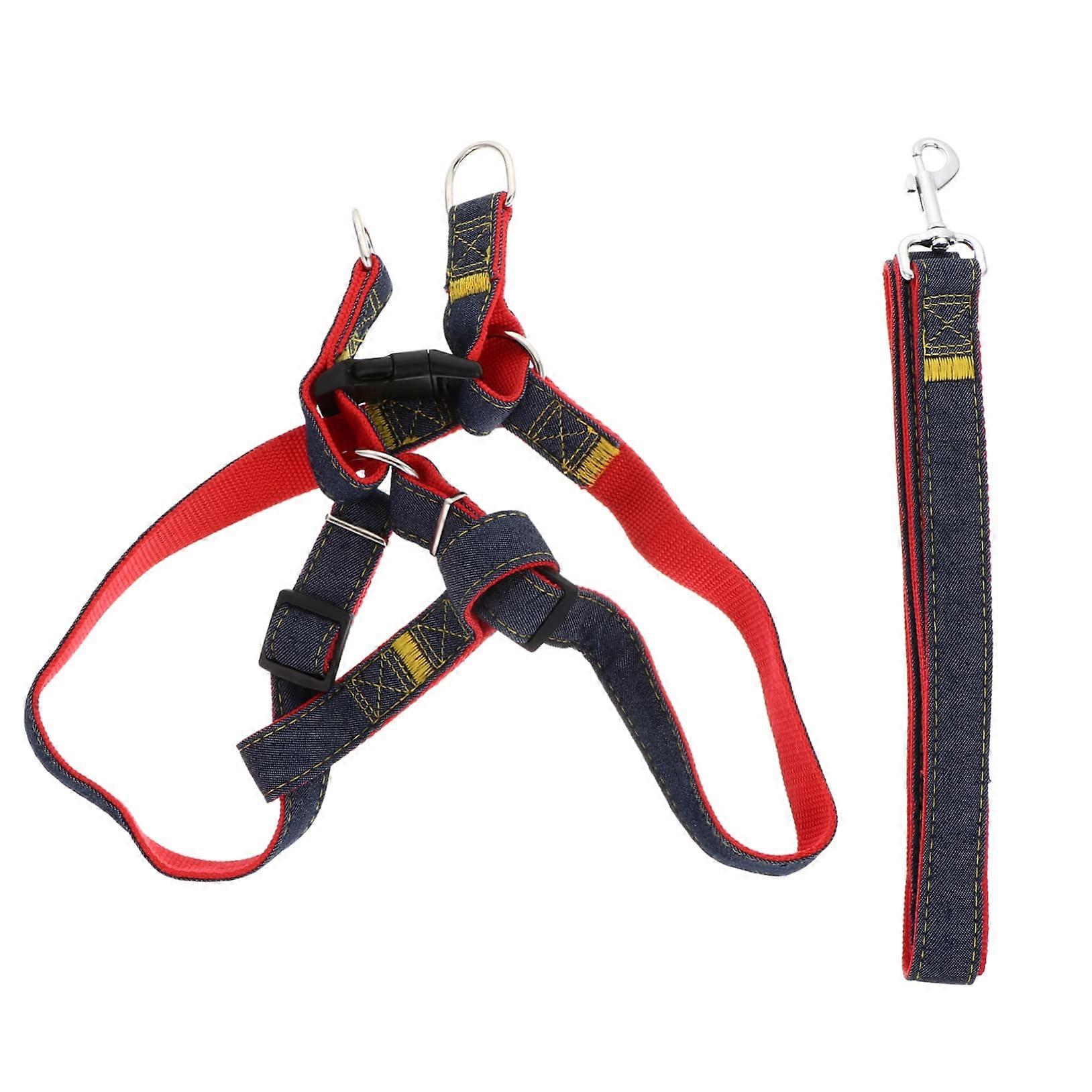 Adjustable Pet Harness Vest for Dogs and Puppies - Chihuahua Traction Harness with Leash Set, Comfortable and Durable Design