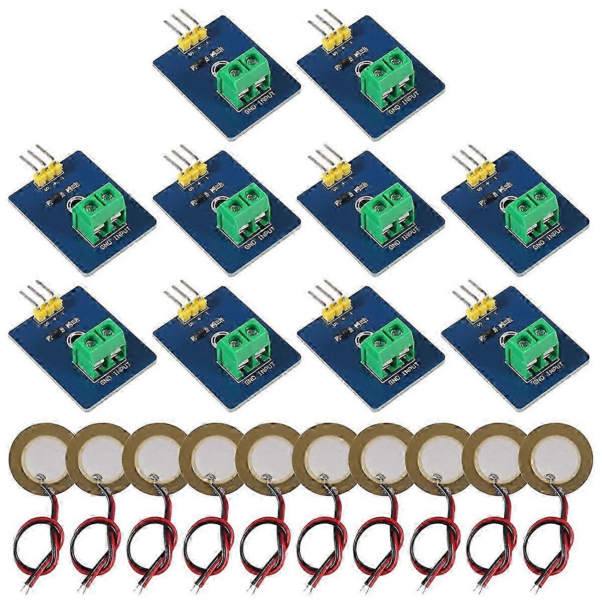 10pcs Piezoelectric Sensor Analog Ceramic Sensor Module Piezoelectricity for DIY KIT - FFY