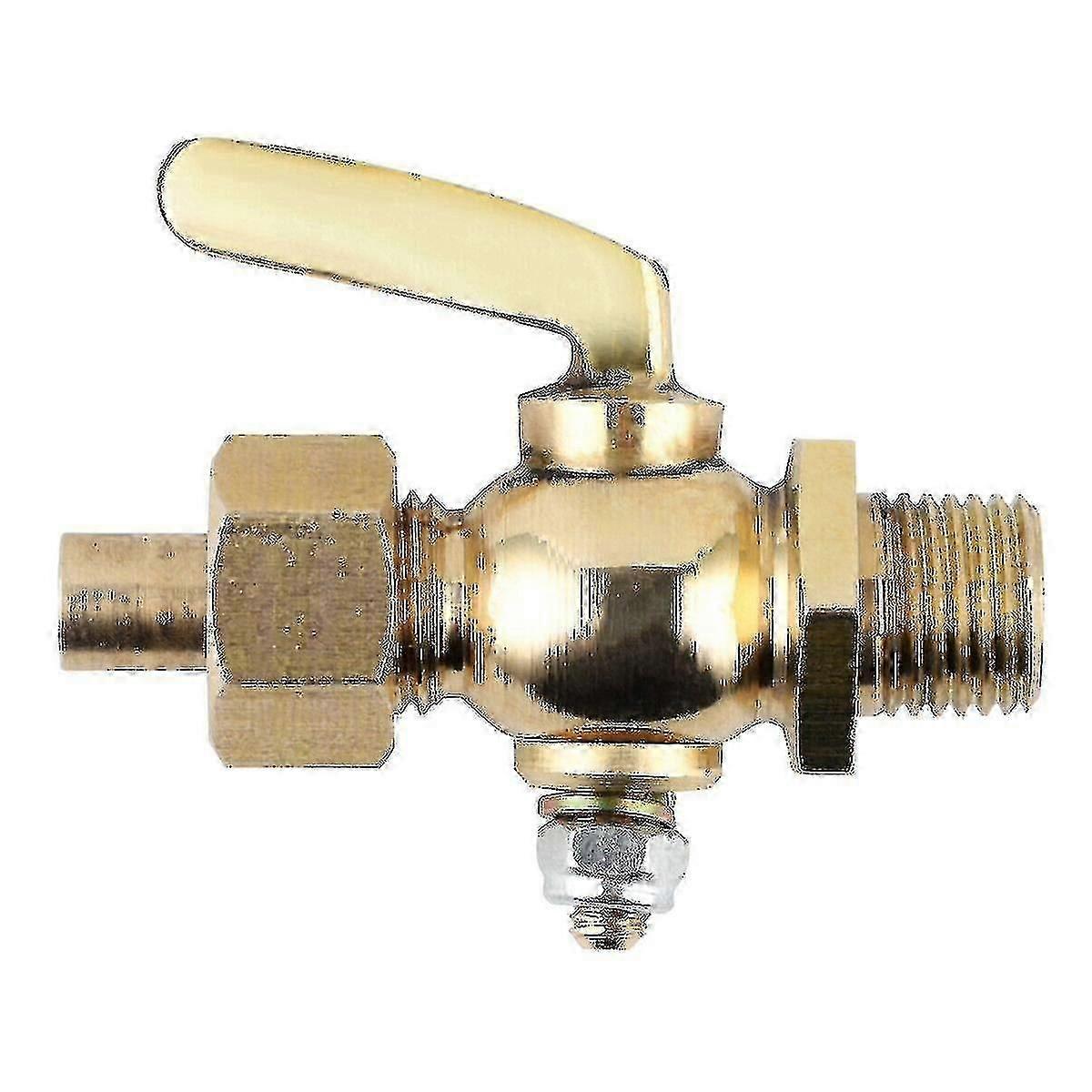 クラシックヴィンテージオートバイ黄銅ガソリン燃料タップ 1/4 インチ -1/4 インチ BSP 30005 に適合