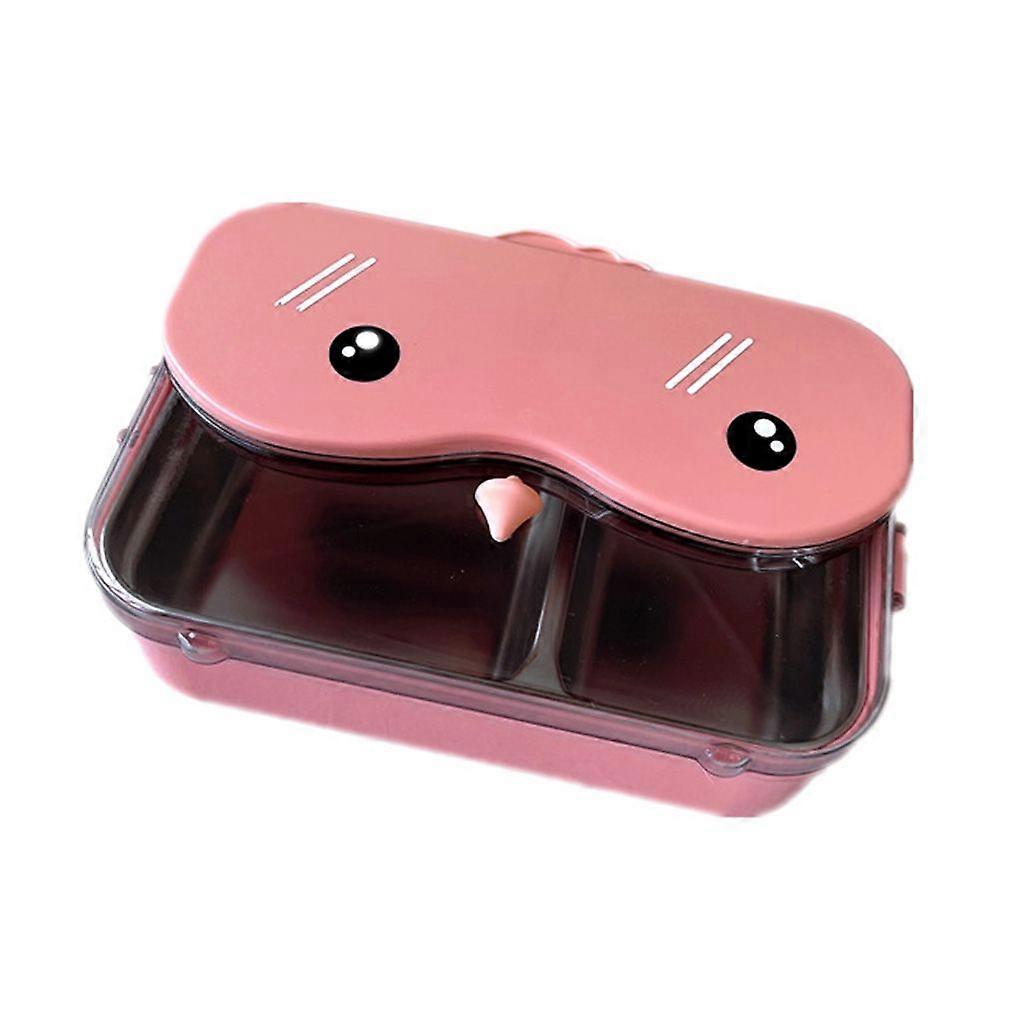 Vintage Square Bento Box with 2/4Compartment Insulated Fast Food Plate Thermos