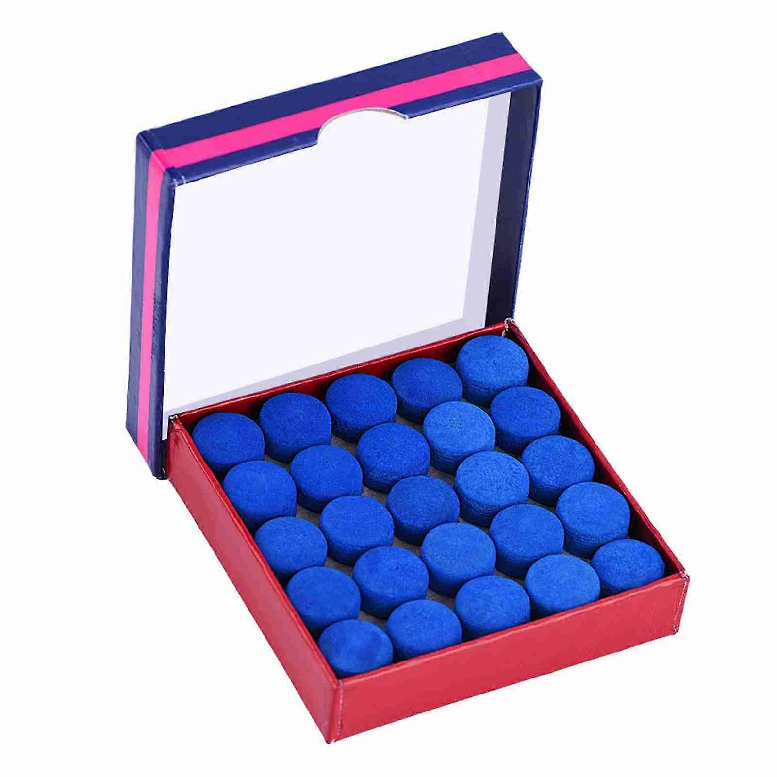 50 pcs Lot Blue Glue on Single layer Billiards Snooker Cue Tips 13mm