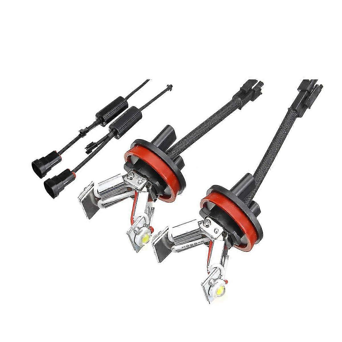 2pcs Car Led Angel Eye Light 6000k H8 Light Bulb For E82 E87 E90 E91 E92 M3 E93 E60 E61 E63 E70 X5 FY