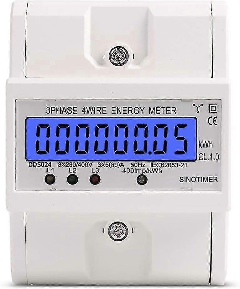 Digital electricity meter Three-phase LCD meter Three-phase 4-wire DIN rail meter AC meter