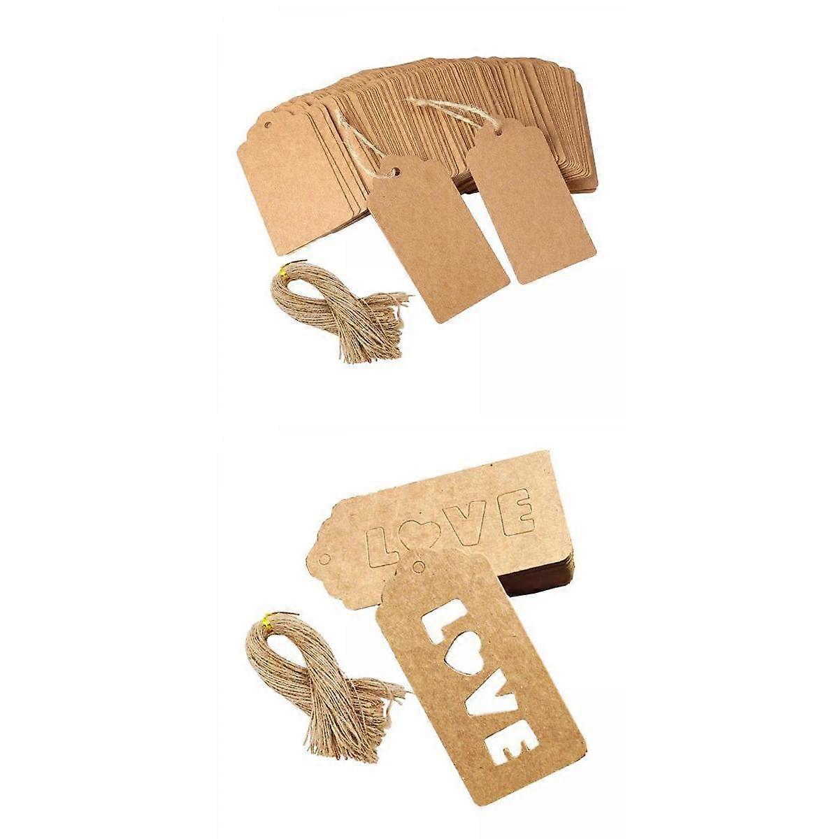 200Pcs Tags Scallop + Strings for Wedding Party