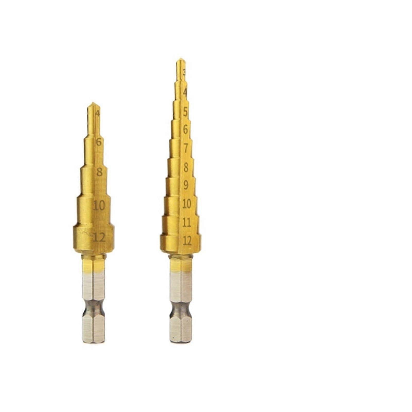 3-12mm HSS Step Drill Bit Set for Metal and Wood, Pagoda Cone Design, High-Speed Steel, 1 Piece