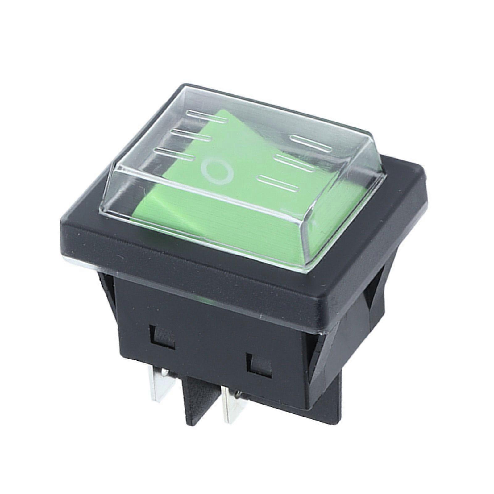 Power Switch Quick Response 4 Pin Compact Easy Replaceable Durable Convenient Practical Green Button for Instruments