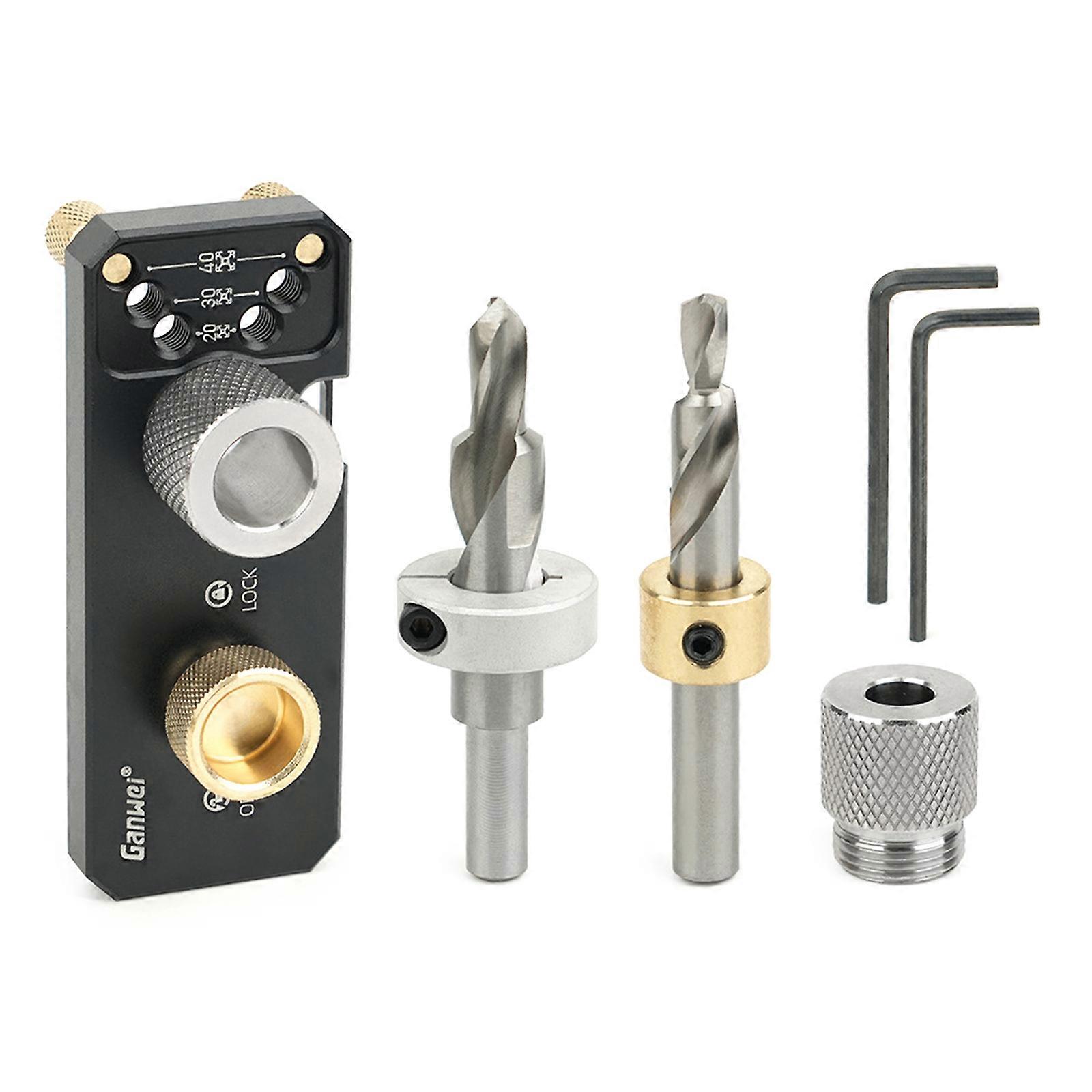 Aluminum Profiles Positioning Punching Locator 20/30/40 Series Profiles Universal Drilling Jig Set with Step Drill Bit