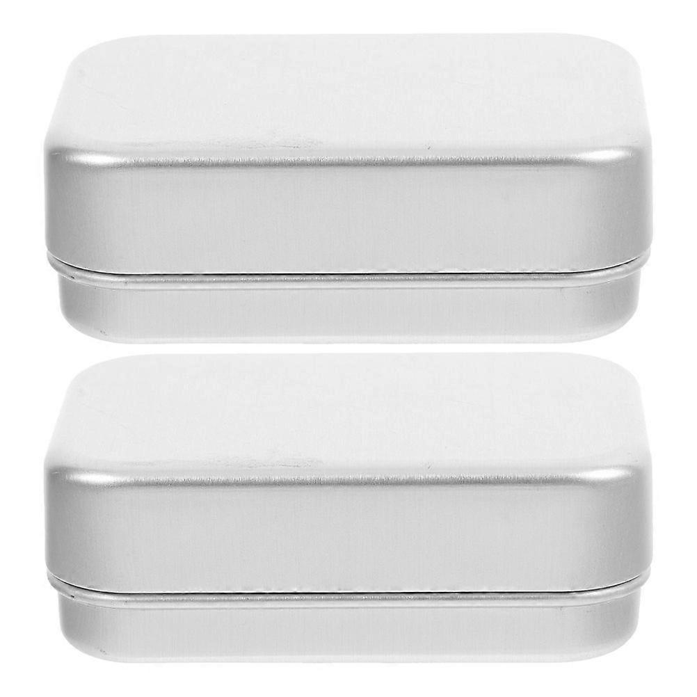 2pcs Double Layer Soap Holder with Lid Aluminum Soap Box Portable Soap Dish Metal Soap Storage Tray for Travel Camping Gym