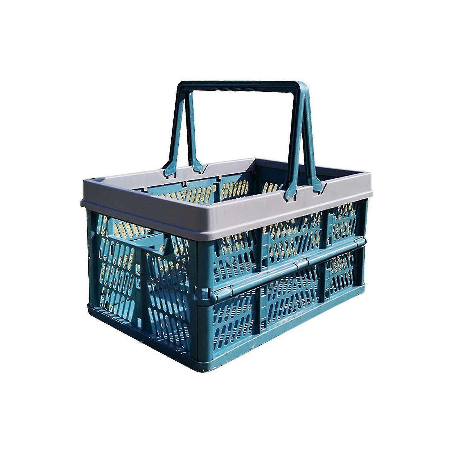 Collapsible Storage Shopping Basket, Plastic Grated Wall Stackable Basket/tote Portable Storage Bask