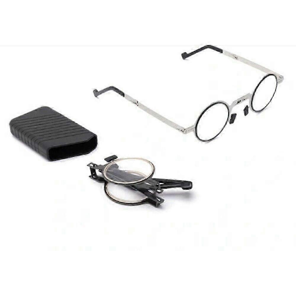 2025 Hjyang Metal round Oval Square Presbyopic Folding Reading Glasses Men with Box Anti-Blu JRB