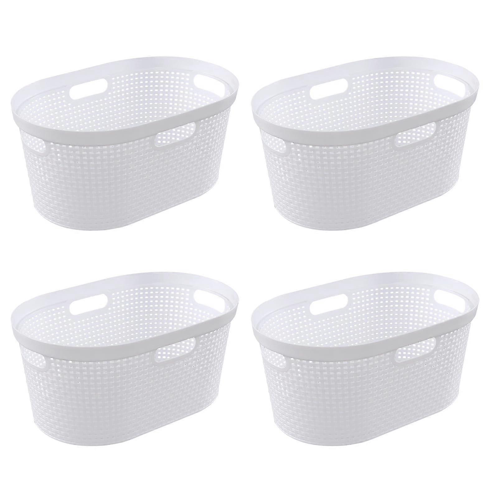 4-Pack 42L Plastic Laundry Hampers